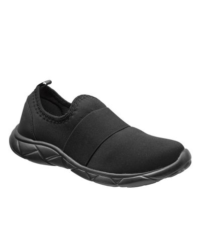 Slip On Ultra Leve Amaranto - Preto / Sola Preta - Pé Relax Calçados Confortáveis