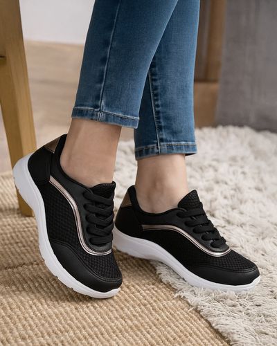 Tênis Novo Aroeira - Preto - Pé Relax Calçados Confortáveis