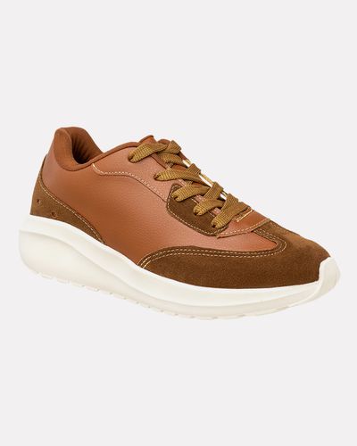 Sneaker Ortopédico Bromélia - Caramelo - Pé Relax Calçados Confortáveis