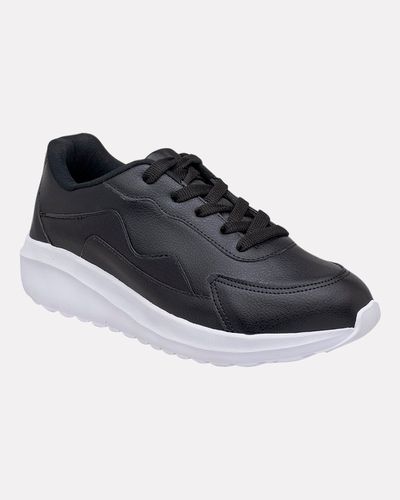 Sneaker Ortopédico Bromélia - Preto / Sem Verniz - Pé Relax Calçados Confortáveis
