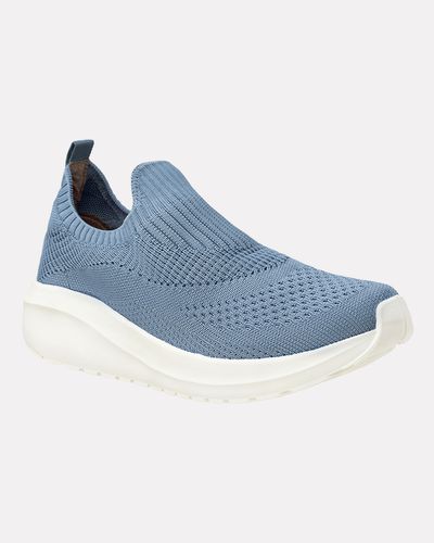 Tênis Ortopédico Bromélia Knit - Azul Serenity - Pé Relax Calçados Confortáveis