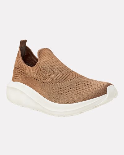 Tênis Ortopédico Bromélia Knit - Caramelo - Pé Relax Calçados Confortáveis