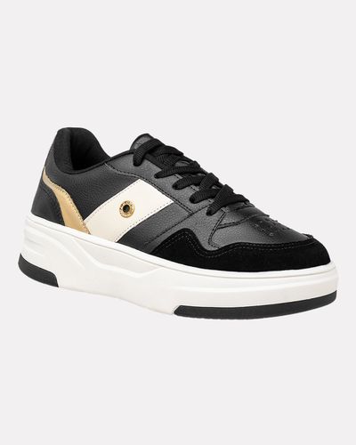 Sneaker Feminino Extremosa - Preto / Off White - Pé Relax Calçados Confortáveis