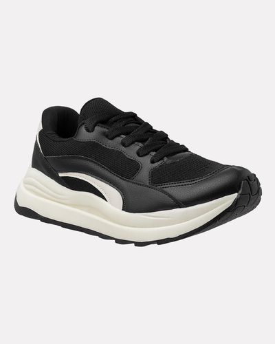 Tênis Ortopédico Girassol - Preto / Off White - Pé Relax Calçados Confortáveis