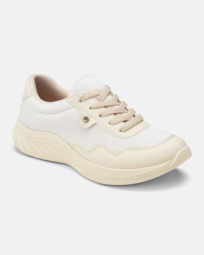 Tênis Feminino Maricá - Off White 100% - Pé Relax Calçados Confortáveis