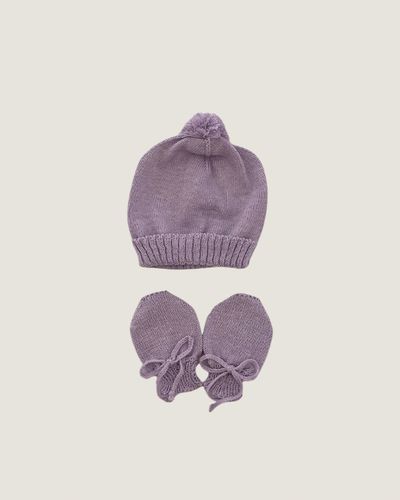 kit de Touquinha e Luvinha LIsa Lavanda