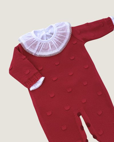 Macacão Poá Fem. Vermelho