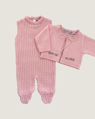 Macacão Paris rosa bebê
