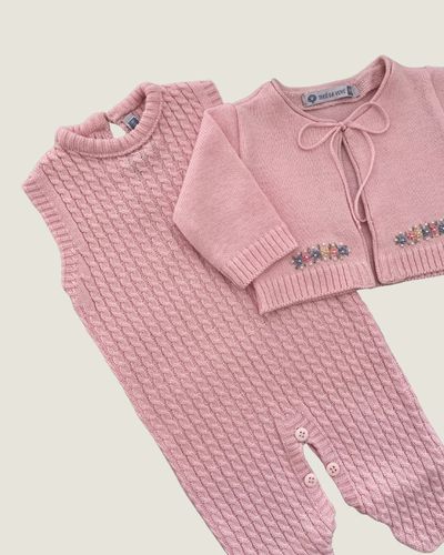 Macacão Paris rosa bebê