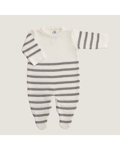 Macacão Artur Branco com Cinza