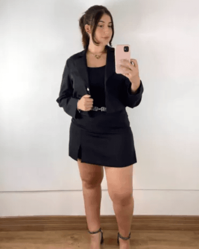 Mini Blazer Gabi Preto EC - ENTRE COMADRES