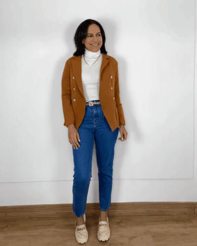 Blazer Alfaiataria Caramelo - ENTRE COMADRES