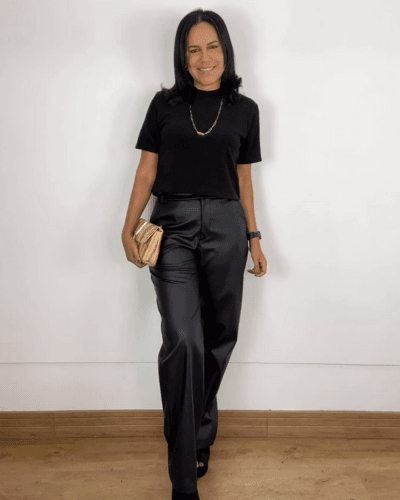 Calça Wide Leg Courino - ENTRE COMADRES