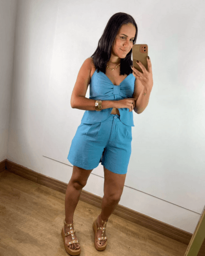 Conjunto Maylene Azul Claro - ENTRE COMADRES