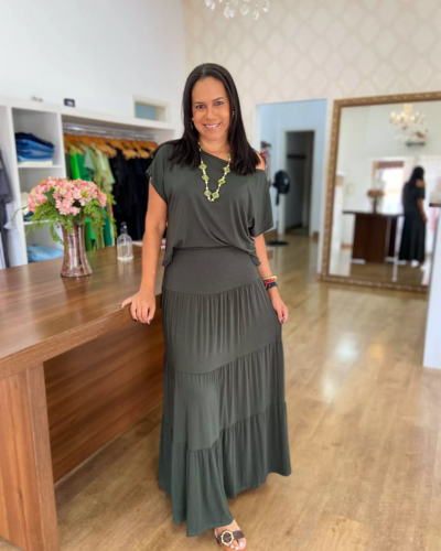 Conjunto Tres Marias Verde Militar - ENTRE COMADRES