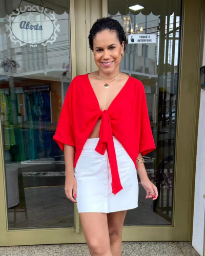 Cropped Verona Vermelho - ENTRE COMADRES