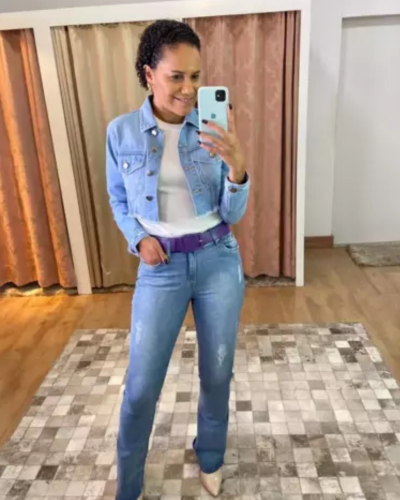 Jaqueta cropped jeans Claro - ENTRE COMADRES