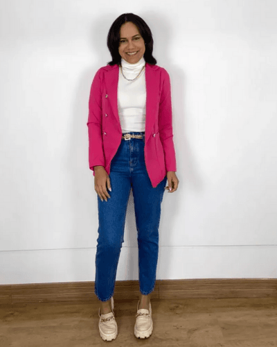 Blazer Alfaiataria Rosa - ENTRE COMADRES