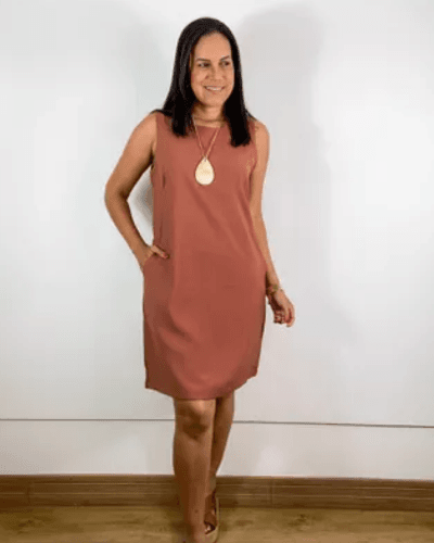 Vestido Elegance Marrom - ENTRE COMADRES