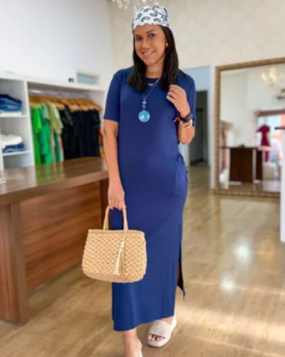 Vestido Elis Azul Marinho - ENTRE COMADRES