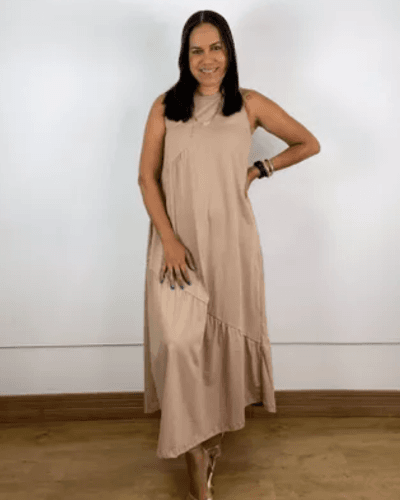Vestido Kátia Capuccino - ENTRE COMADRES
