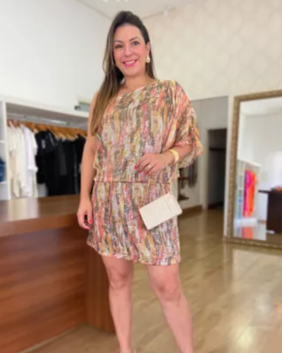 Vestido Paetê Estampado - ENTRE COMADRES