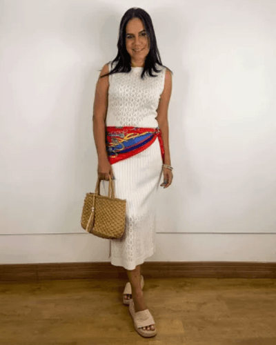 Vestido Maria Cecilia Branco - ENTRE COMADRES