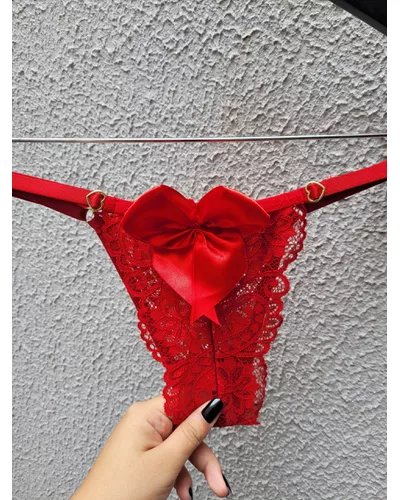 Calcinha Laço - Vermelho - DONA DE MIM (@donaademimstore)
