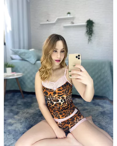 Baby Doll Cecília Animal Print - Rosa - DONA DE MIM (@donaademimstore)