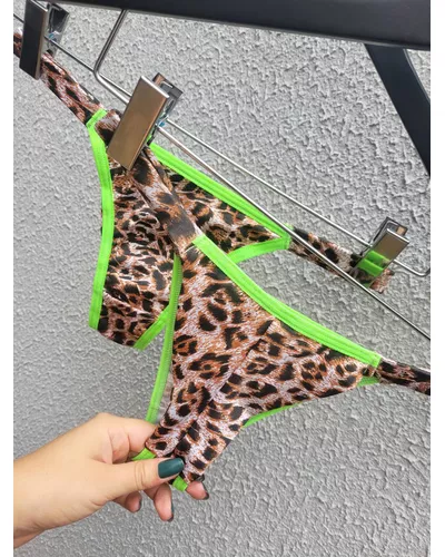 Calcinha Biquini - Onça Verde Neon - DONA DE MIM (@donaademimstore)