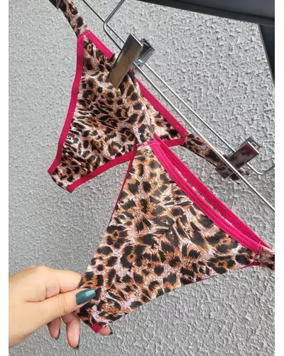 Calcinha Biquini - Onça Pink - DONA DE MIM (@donaademimstore)