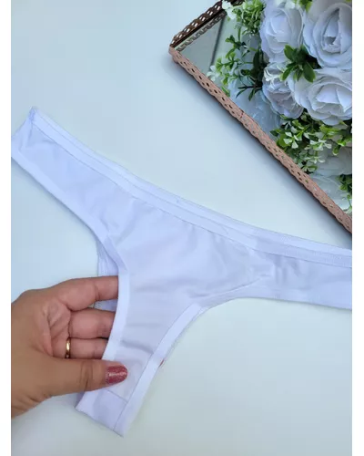 Calcinha Fio Básica - Branco - DONA DE MIM (@donaademimstore)