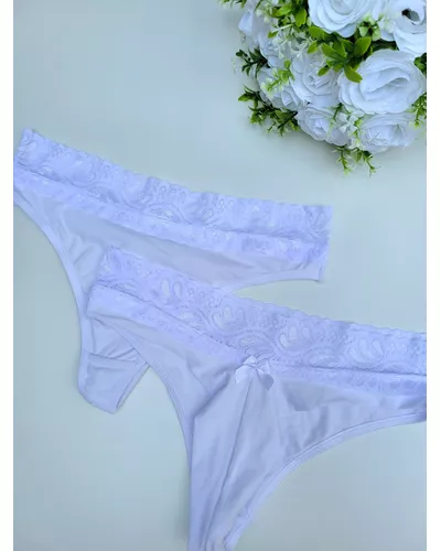 Calcinha Thalia - Branco - DONA DE MIM (@donaademimstore)