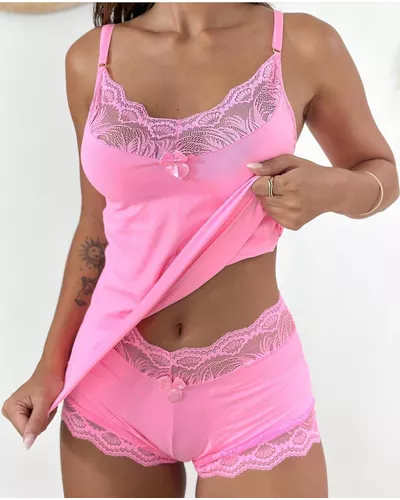 Shortdoll Júlia - Rosa Pantera - DONA DE MIM (@donaademimstore)