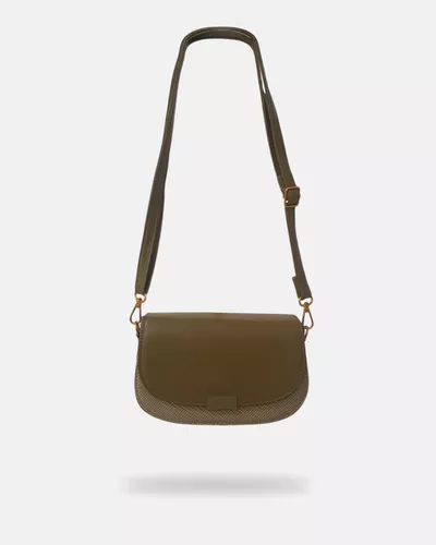 Bolsa Transversal Olivia - Musgo - Pé Relax Calçados Confortáveis