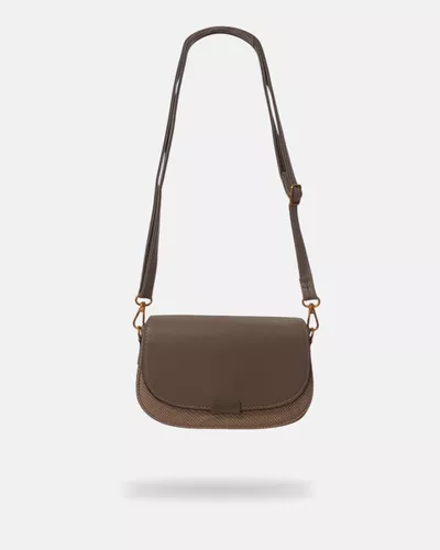 Bolsa Transversal Olivia - Taupe - Pé Relax Calçados Confortáveis