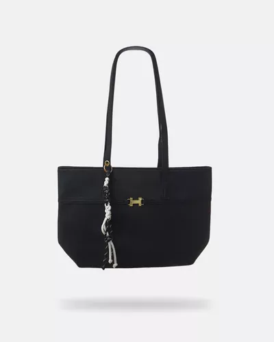 Bolsa Trançada Hanna - Preta - Pé Relax Calçados Confortáveis