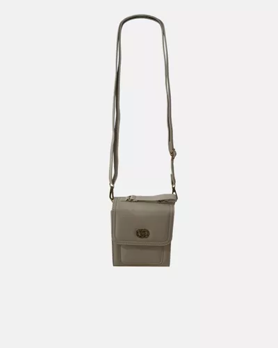 Bolsa Porta-Celular Mari - Bege Claro - Pé Relax Calçados Confortáveis