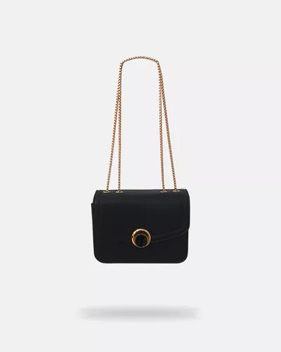 Bolsa Transversal Grande Bruna - Preta - Pé Relax Calçados Confortáveis