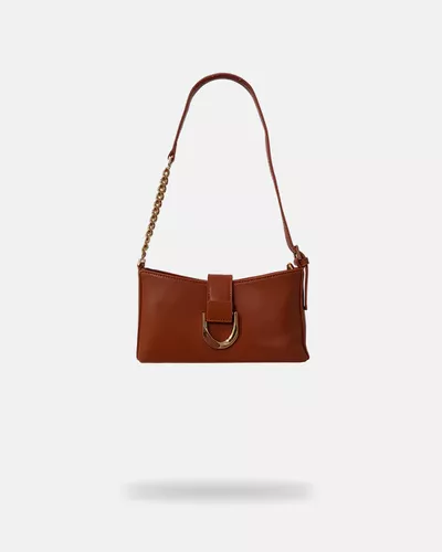 Bolsa Retangular Regina - Caramelo - Pé Relax Calçados Confortáveis
