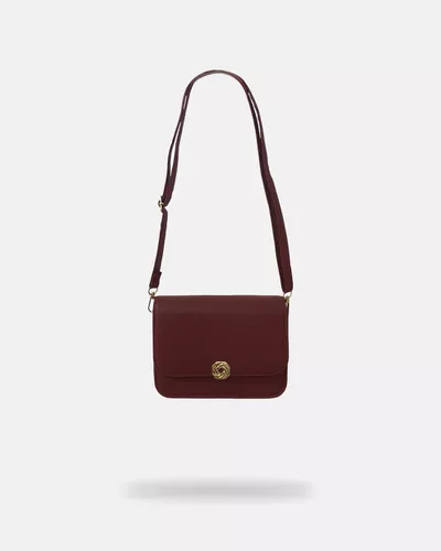Bolsa Transversal Média Amélia - Bordô - Pé Relax Calçados Confortáveis