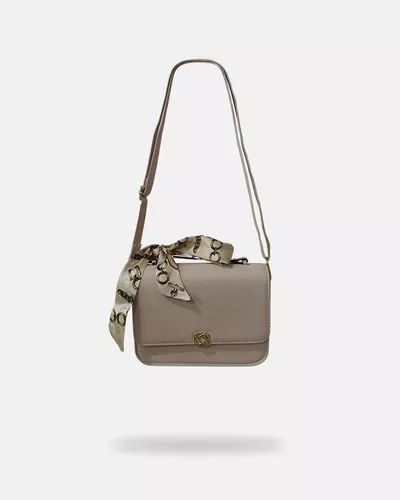 Bolsa Transversal Grande com Laço Amélia - Off White - Pé Relax Calçados Confortáveis