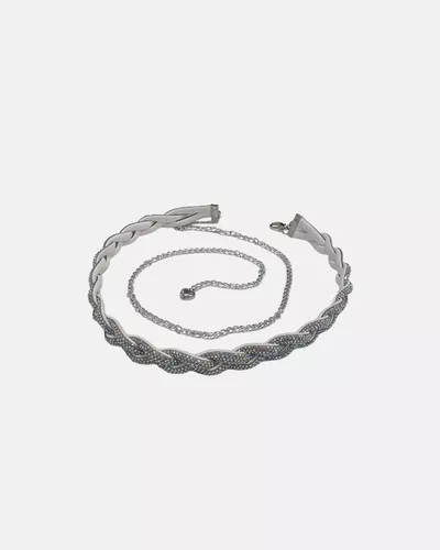 Cinto Crystal Feminino Fino - Prata - Pé Relax Calçados Confortáveis