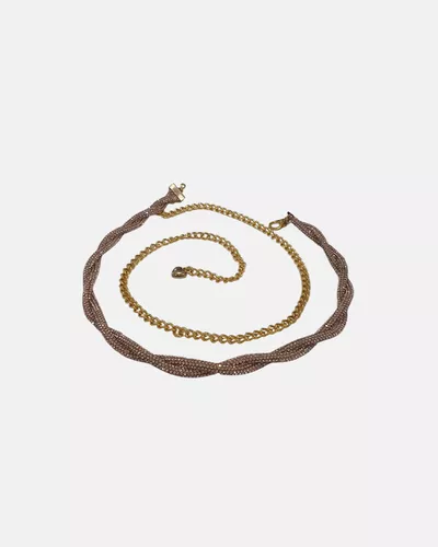 Cinto Crystal Feminino Fino - Dourado - Pé Relax Calçados Confortáveis