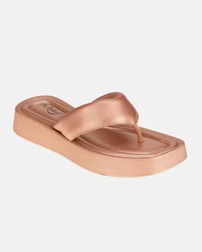 Chinelo Fresia - Rosê Gold - Pé Relax Calçados Confortáveis
