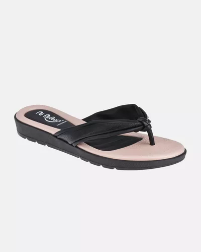 Chinelo Ortopédico Dália - Preto - Pé Relax Calçados Confortáveis