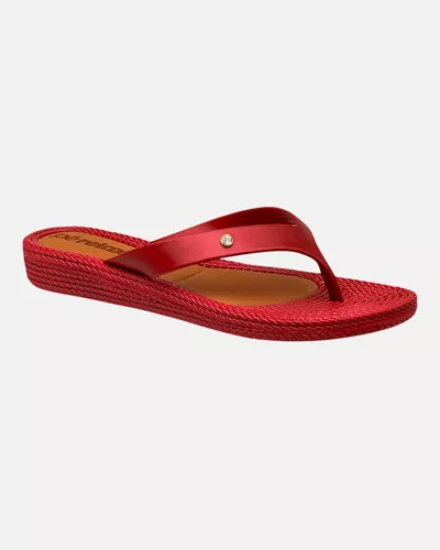 Chinelo Para Esporão E Fascite Flat Agapanto - Framboesa - Pé Relax Calçados Confortáveis