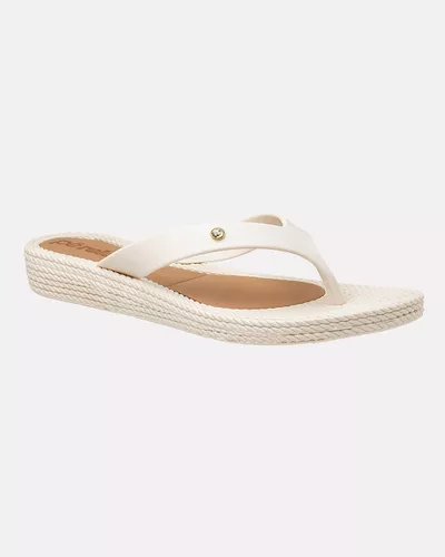 Chinelo Para Esporão E Fascite Flat Agapanto - Off White - Pé Relax Calçados Confortáveis