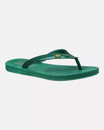 Chinelo Flat Agapanto Brasil - Jade - Pé Relax Calçados Confortáveis
