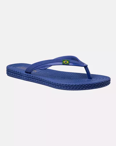 Chinelo Flat Agapanto Brasil - Lazuli - Pé Relax Calçados Confortáveis